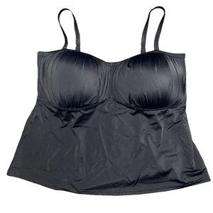 New Swimsuits For All Tankini Top Molded Cups Pleated Bust sz 24 Plus Size